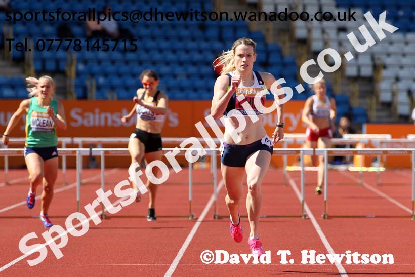 Womens 400 metres hurdles, Sainsbury's British Champs, Alexander Stadium, Birmingham. Photo: David T. Hewitson/Sprts for All Pics